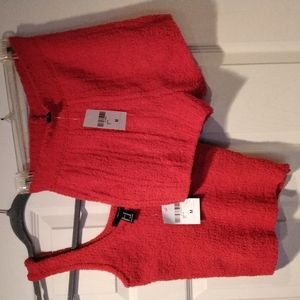 NWT red short/tank set